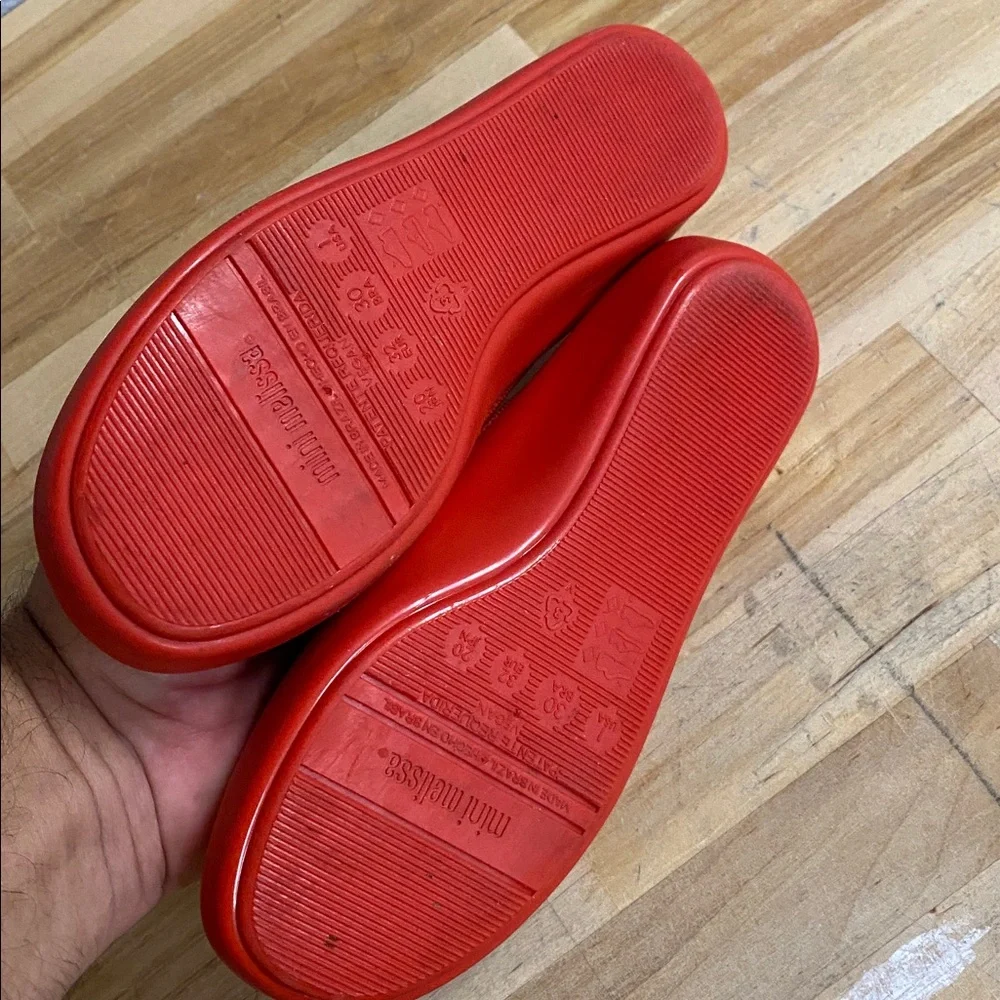 Mini Melissa Kids Mary Jane Ballet Flats - Red and Blue size kids 1  2 pairs